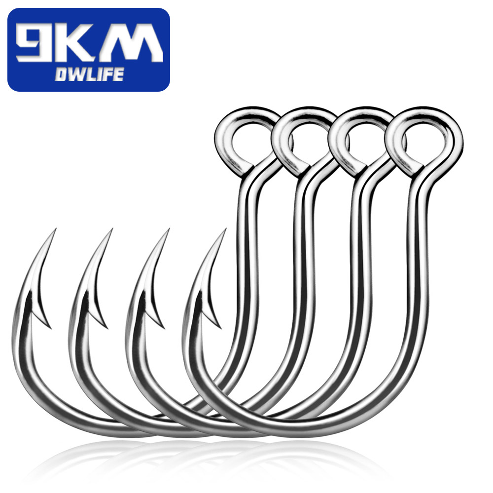Fishing Hook Circle - 25-50 ชิ้น ตะขอจิ๊กแบบอินไลน์สำหรับตกปลาคาร์พ ตะขอตกปลาเหล็กคาร์บอนสูงสำหรับน้ำจืดและน้ำเค็ม