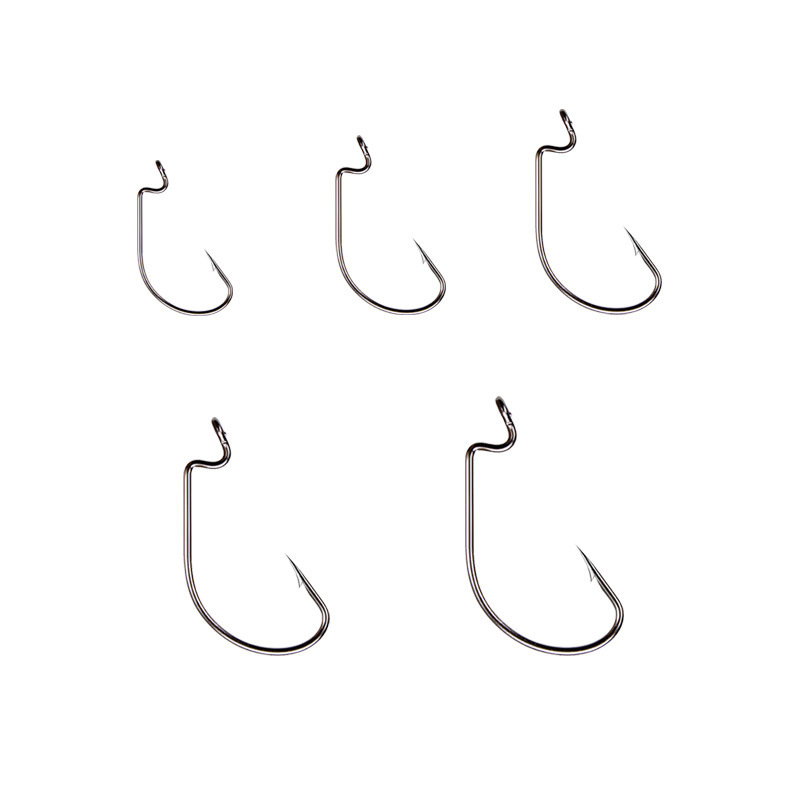 50pcs หนอนกว้างตะขอเหล็กคาร์บอ - Fishing Hook Offset บทวิจารณ์และราคา