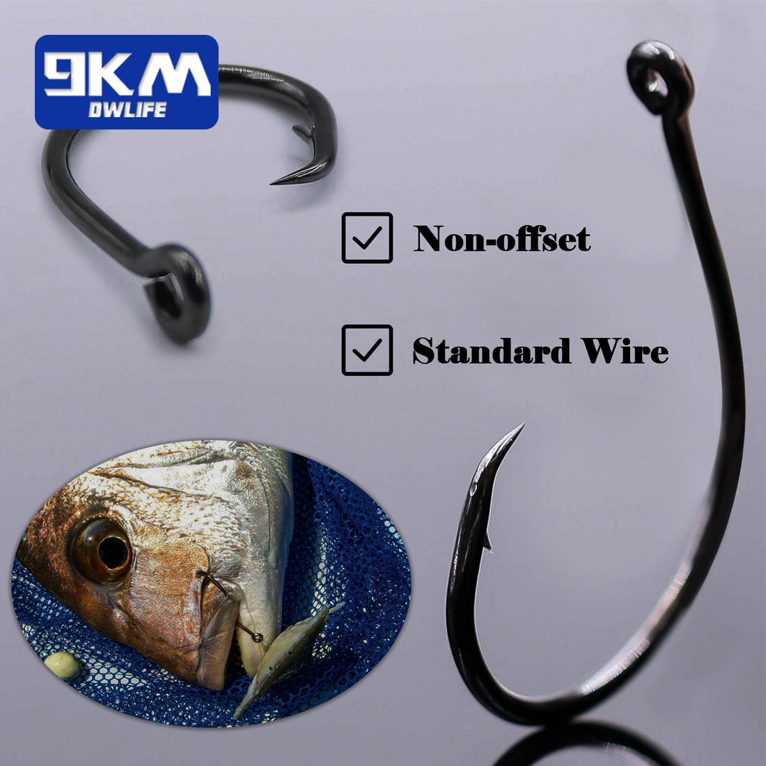 9KM ตะขอวงกลมแบบกว้าง 25-50 ชิ - Fishing Hook Circle บทวิจารณ์และราคา