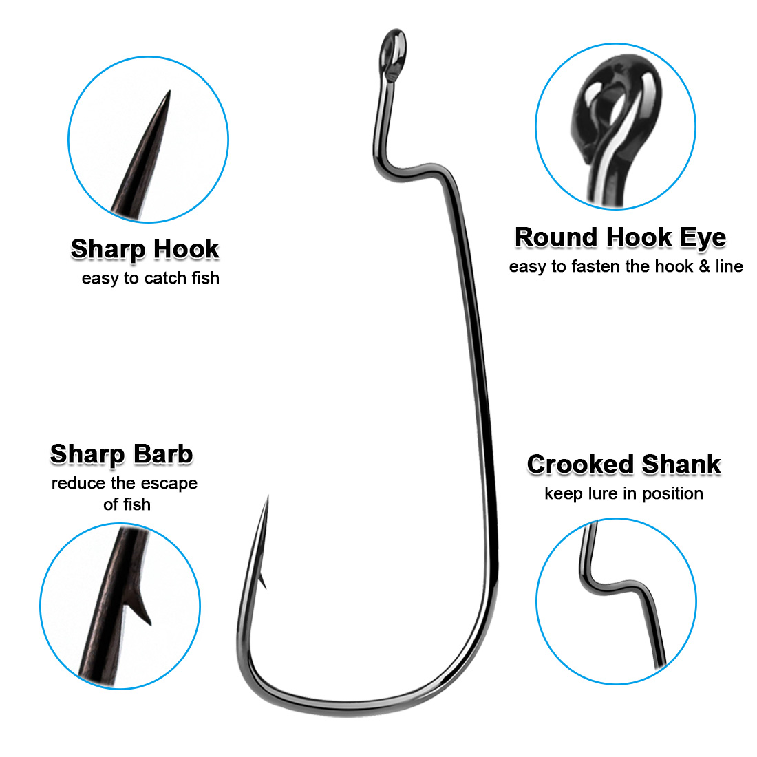 ตะขอเบ็ดตกปลา FishTrip 50-100  - Fishing Hook Offset บทวิจารณ์และราคา