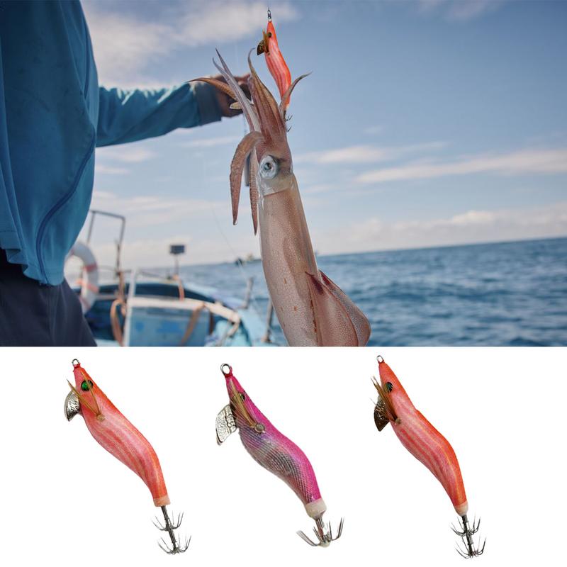 เหยื่อตกปลาหมึกกระดองเรืองแสงส - Fishing Hook Jig บทวิจารณ์และราคา
