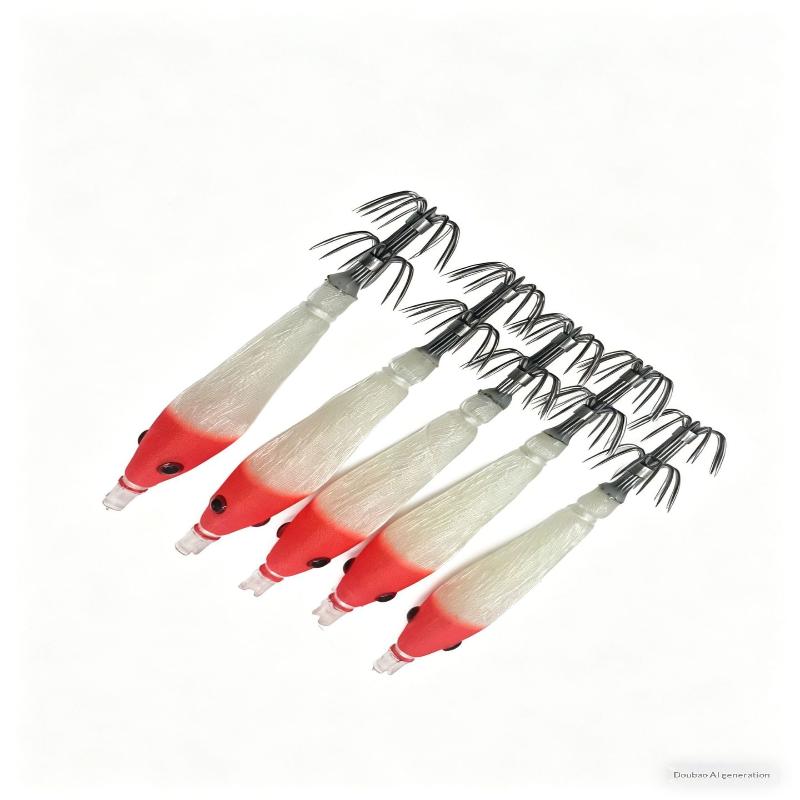 เหยื่อตกปลาหมึกเรืองแสง 5 ชิ้น - Fishing Hook Jig บทวิจารณ์และราคา