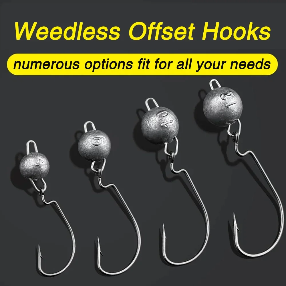 5pcs โลหะ JIG HEAD หนอนตะขอ 2g - Fishing Hook Offset บทวิจารณ์และราคา
